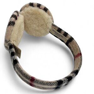 Burberry London 100% Cashmere Shearling Plaid Earmuffs - Iconic Check